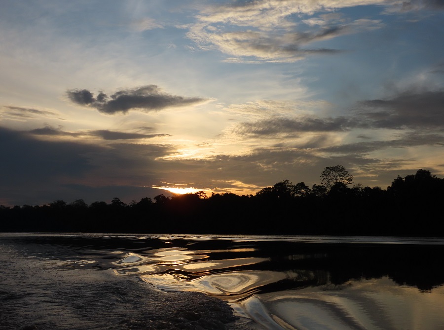 Kinabatangan sunrise. Photo © Gina Nichol.