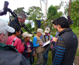 The Fundegar Young Birders Club telling us about their sightings. 